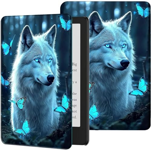 GFRGTFHYT Étui pour Kindle 6 (11{^>e<^} génération, version 2024/2022) - Housse intelligente réglable en similicuir PU avec fonction veille/réveil automatique pour liseuse Kindle 2024/2022 11e