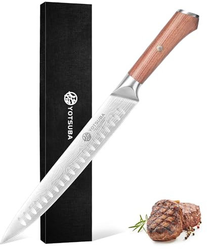 YOTSUBA Fleischmesser Kochmesser, 26cm scharf Tranchiermesser, Metzgermesser profi Messer Küchenmesser, Deutscher Edelstahl Allzweckmesser mit ergonomischem rutschfestem Griff