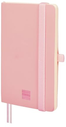 FINOCAM – Nexo Notebook Soft Cover Dotted Pink | Small Notebook with Micro-Perforated Pages | Pocket and Pen Holder | 72 Pages, Ideal as a Bullet Journal