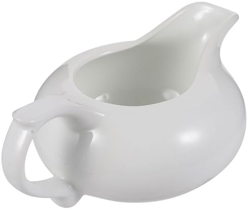 Alipis Ceramic Sauce Boat 4.72In Gravy Container and Milk Jug Spout for Serving Condiments Salad Dressings and Dipping Sauces at Home or Restaurant