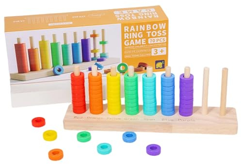 Xmccvt Jeux d'Empilage pour - Activités Sensorielles Educatives en Bois - Jouet Sensoriel d'Empilage et d'Assortiment,pour Filles Garçons Voyage École Maternelle Salle