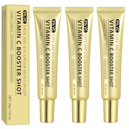 3 stycken C-vitamin booster shot serum med glutation, niacinamid och E-vitamin för glöd hud, pigmentfläckar borttagare ansikte, anti-aging niacinamid serum ansikte, förbättra den blek hud, 30 ml