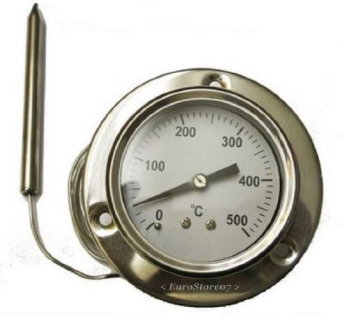 Ricel Sud - 1 termometro 500 ^ gradi di sonda flessibile - lunghezza 160 cm - per forno a legna, barbecue