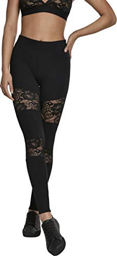 Urban Classics Damen Leggings, Angepasst, Baumwolle, Schwarz (Black 00007), M