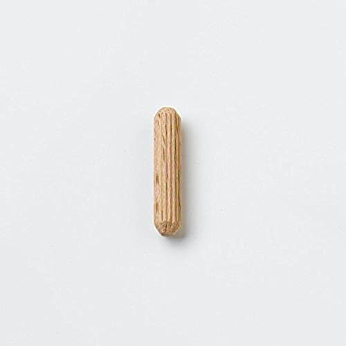 Merriway BH07201 (50 Pcs) Hardwood Wooden Fluted Dowels M8 x 50mm - Pack of 50 Pieces