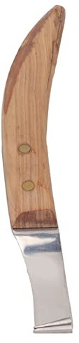 Cuchillo Para Pezuñas De Ganado De Mano Izquierda Con Mango De Madera, Raspador De Pezuñas, Cuchillo Para El Cuidado De Las Pezuñas, Utensilio Para Recortar Pezuñas, Herramienta Curvada De Acero Para