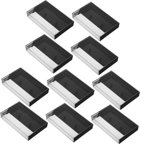TOPBATHY Scatole per cassette trasparenti vintage, confezione da 10 custodie in plastica per archiviazione audio, archiviazione multipla, piccoli oggetti con design retrò
