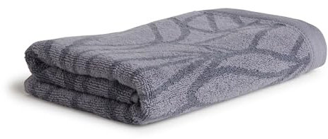 MÖVE Monochrome Organic Lines Handtuch 50 x 100 cm aus 80% Baumwolle/ 20% Viskose aus Bambus-Zellstoff, Stone