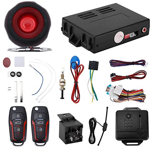 HELEVIA Multi function integrated Vehicle Security Keyless Entry System car alarm with remote start, passive keyless entry, replacement for your car, fit for all 12V cars