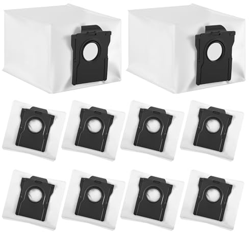 10 Bolsas Compatibles con Dreame L40 X40 X50 Ultra Complete / L10s Pro Ultra Heat / D10 Plus Gen 2 / L10s Ultra Gen 2 / L10s Plus/Mova E30 Ultra Accesorios de Aspiradora De Repuesto，Gran capacidad