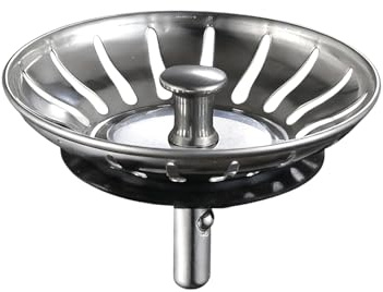 HUVZOR Colador de Drenaje Universal Acero Inoxidable 82mm para Fregadero - Pasadora Ajustable Antiatascos y Antidesbordes, Resistente al Lavavajillas para Cocina Diaria Sencilla