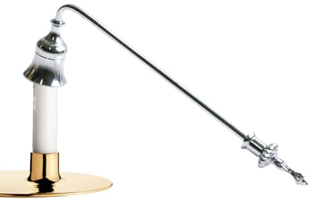 Ljussläckare snuffer – 23 x 7 cm metallveksläckare | Klockdesign ljus flamma snuffer för att ta ut, veke låga, säkert, hem, födelsedag bad hus inflyttningsfest
