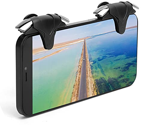 Cryfokt Button Universal Game Controller Hög Känslighet för Mobilspel Trigger, Slitstarkt ABS-material, 2 Knappar för de Flesta Smartphones