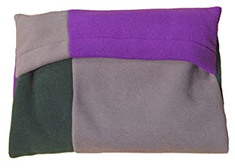 schwerinernaturheil Moor Heat Cushion 22 x 19 cm with Patchwork Fleece Cover, Hot Water Bottle, Heating Pad, Heat Compress