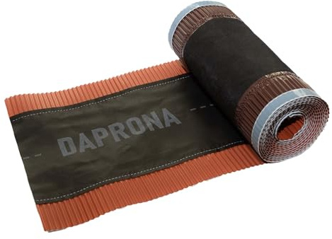 DAPRONA 5m Bande de Faîtage 390mm Rouge RAL 8004, Colle Butyle Étanche