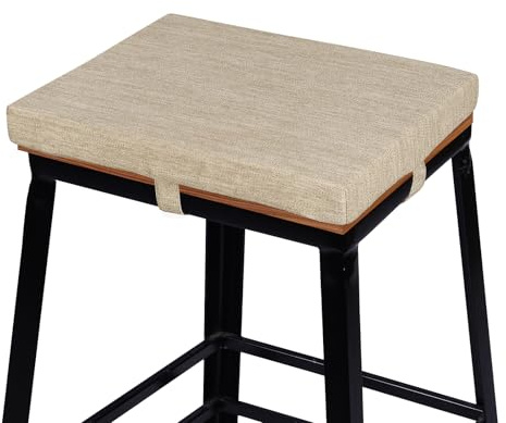 baibu High Density Foam Rectangle Stool Cushions, 15.7 x 11.8 x 1.5In,Beige