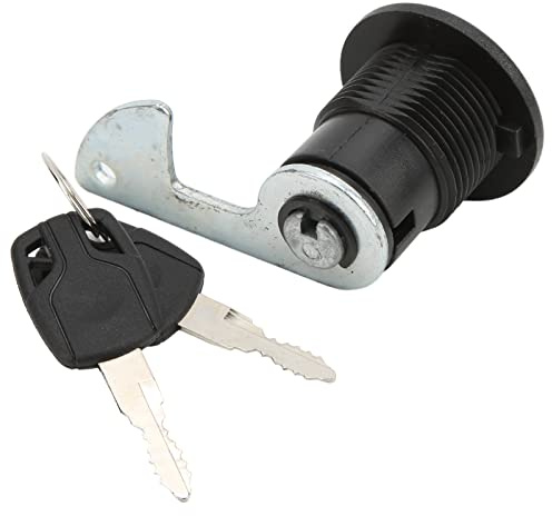 Cerradura de Llave de Motocicleta, Cerradura de Cola de Ajuste de Scooter, Kit Universal de Plástico de Aluminio, Juego de Cerraduras de Maletero Trasero para Motocicletas (B