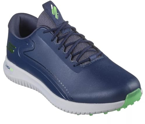 Skechers Go Golf MAX 3 Arch Fit - Zapatos de Golf para Hombre, Color Azul Marino/Lima - Reino Unido, Ribete sintético Azul Marino de Lima, 41 EU