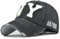 FVKTHNVS Washed NY Baseball Cap Große Stickerei Unisex Outdoor Cap Dad Hat, dunkelgrau, 58