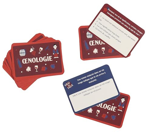 MISTER GADGET MG3548 Quizz Oenologie - Testez Vos Connaissances sur Les Vins avec Ce Jeu Amusant en Rouge Et Noir pour Adultes