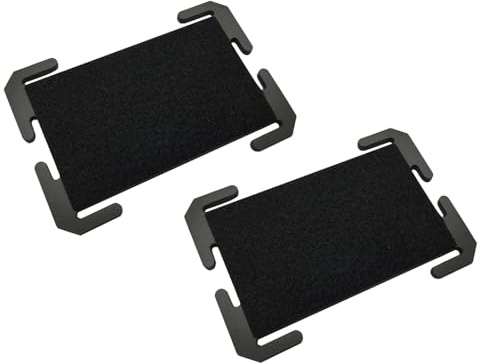 DONGKER Fjäderlappspanel, 2 stycken taktiska lapphållare med krok och ring, patch board för utomhusryggsäck taktisk väst, Svart, L
