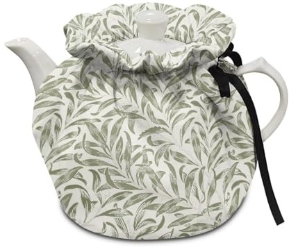 Buxolandt Vintage William Morris Tea Cosy for Teapots -Thermal Insulated Breakfast Pot Cover, Washable Polyester Canvas & Cotton Lining Cover for Garden Parties & Afternoon Tea (1-1.5L Pots)