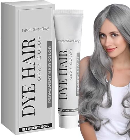 Color Del Cabello Gris - Ingredientes Naturales Color Cabello Temporal De Cabello Plateado | Persistente Velvet Grey Hairone Cera | Tinte De Cabello Temporal Ideal Para El Cambio De
