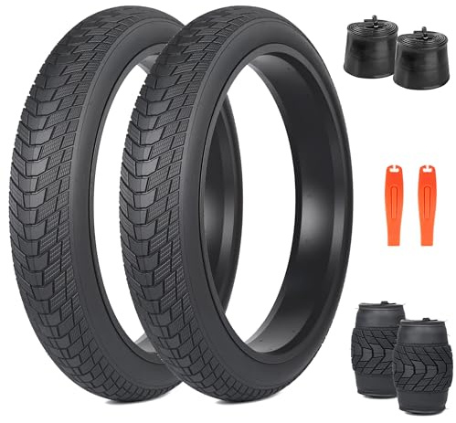 ZUKKA Confezione da 2 pneumatici per bicicletta elettrica, 24 x 3,0 pollici, pieghevole, rivestimento 75 – 507 30 TPI Plus, 2 pezzi, 24 x 3,0 AV35 mm, per bici elettrica, pneumatici compatibili con