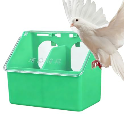 Mangeoire à pigeons, distributeur de grande capacité, boîte d'alimentation pour oiseaux avec conception robuste, mangeoire en PVC avec recharge facile, fourniture de volaille de jardin et d'arrière-co