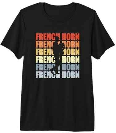 Instrument de cuivre rétro pour Joueur de cor d'harmonie T-Shirt Haut de Gamme