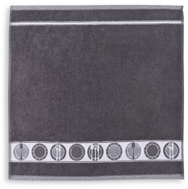Geschirrtuch FrottierGeschirr, anthrazit, TRIOLINO®, Format 50/50, 100% Baumwolle