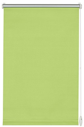 GARDINIA Estor enrollable con respaldo térmico para sujetar o pegar, Máxima reflexión de la luz, Ahorro de energía, Opaco, Todas las piezas de montaje incluidas, EASYFIX Persiana enrollable térmica, Verde manzana, 120 x 150 cm (An x Al)