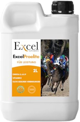 Excel SUPPLEMENTS Europe Excel ProElite | Öl für Pferde| Entzündungshemmend| Antioxidantien| Natürlich entzündungshemmend| Muskelentwicklung (2 Liter)