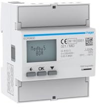 HAGER Stromzähler 3 Phasen direkt 80A 4M MID ECR380D