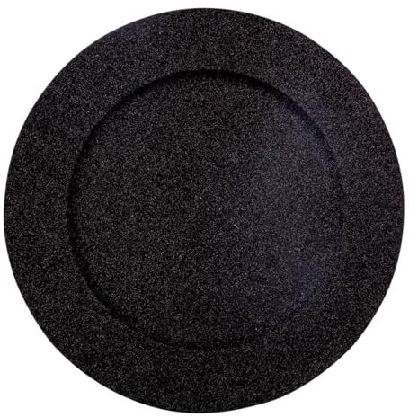 Feeric Lights et Christmas - Assiette de présentation colorama de noël d33cm Paillettes Noir