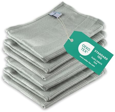 ELEXACLEAN Geschirrtücher Microfaser (6er Set, 68x42 cm, grau) saugstark, waschbar bis 60°C, Geschirrhandtücher, Handtücher Küche modern