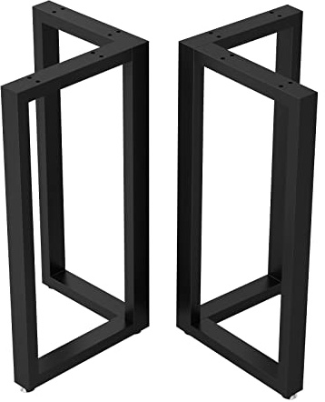 TIEOU Metal Legs for Table V Shape 28 H Tall Metal Black Table Leg Heavy Duty Industrial Desk Legs Set of 2