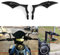 Schwarz motorrad spiegel, 2 Stück Motorrad Spiegel Rückspiegel, 360°drehbarer Lenkerspiegel, mit Scooter Roller ATV MT07 MT09 Z750 LTZ 400 Z1000