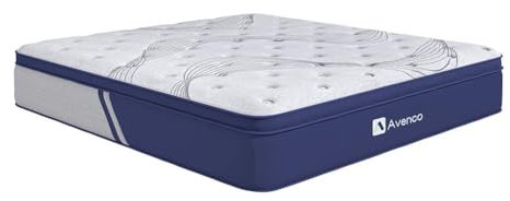 Avenco Matratze 90×200 h1, 24 cm Taschenfederkernmatratze, Bambus-Kohleschaum-Hybridmatratze, Bettmatratze in Einer Box, hautfreundliches Gestrick, CertiPUR-US