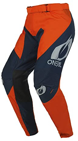 O'NEAL | Pantaloni da Motocross | Enduro | Tessuto Denari Resistente, Protezione Termica in Pelle su entrambe Le Ginocchia all'Interno | Mayhem Hexx Pants V.22 | Adulto | Blu Arancione | Taglia 32