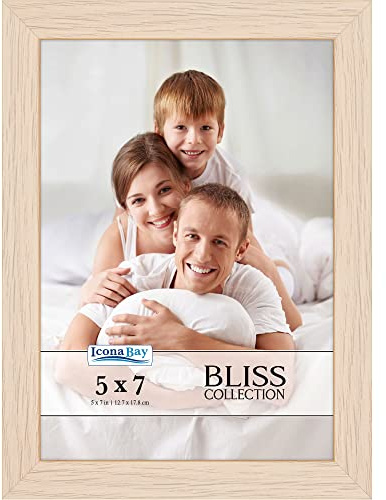 Icona Bay - Cornice portafoto in rovere chiaro 13x18 cm - Cornice in legno composito in stile moderno - Tavolo o montaggio a parete - Collezione Bliss