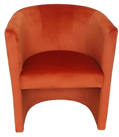 MartHome Cocktailsessel Club Tom Velour - Fauteuil pour Salon, Bureau, hôtel - Siège, Meuble d'hôtel Fauteuil rembourré Club (Orange)