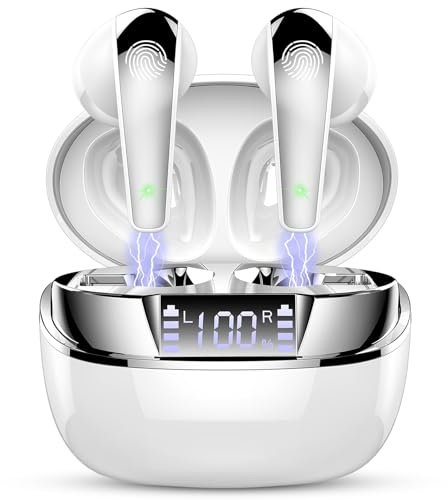 Ordtop Bluetooth Kopfhörer, Kabellose In-Ear-Ohrhörer, Bluetooth 5.3 Wireless Stereo HiFi mit Mics, Mini Geräuschunterdrückung