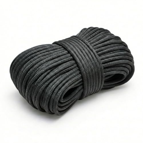 BricoShopping Corda per Tende Veneziane 3mm 20mt Resistente Anti UV Multiuso Cordino Ideale per Binario Tenda Bricolage Treccia Nautica Giardinaggio Campeggio Scooby-Doo Merceria Scubidu (Nera)