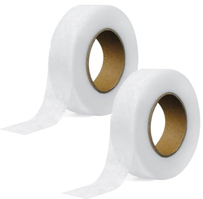 DYSWTUE 2 Piezas Cinta de Tela Termoadhesiva, 64 Metros, 20mm de Ancho, Cinta Termoadhesiva para Dobladillos, Dobladillo Plancha, Para Empalmar Telas, Pantalones, Cortinas, Ropa