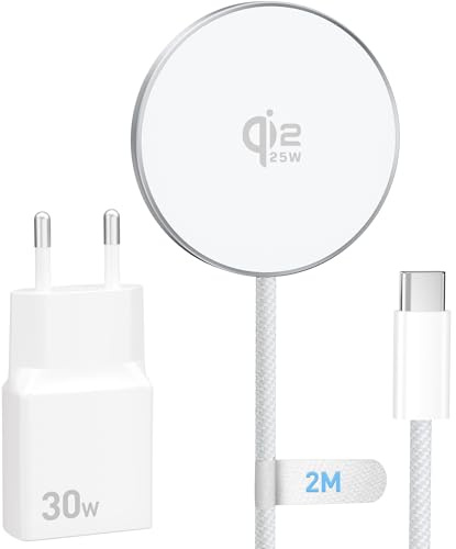 25W Cargador Inalámbrico para Magsafe + 30W Cargador USB C Carga Rapida