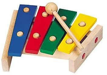 Goki 61995 - Musikinstrument - Xylophon mit 4-farbigen Tonplatten