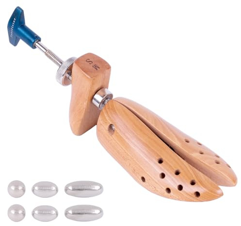 FootFitter Professioneller 2-Wege-Schuhspanner, dehnbar in Länge und Breite, starke und robuste Konstruktion, buchenholz, 41/45 EU