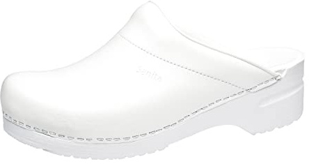 Sanita Karl offener Clog| Original handgemacht | Flexibler Leder-Holzclogs für Herren