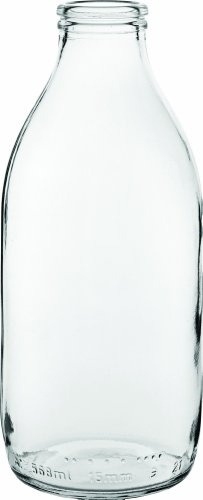 Utopia Pint Milk Bottles – Pack of 12 | 580ml / 20oz Soda Lime Glass Serving Bottles | Retro Vintage Glassware for Milk, Juice & Cocktails
